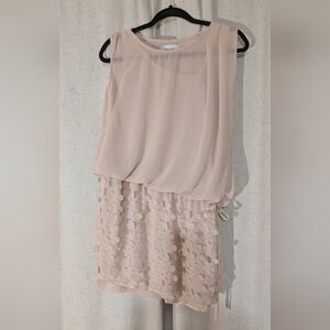 Elegant Cream Asymmetrical Dress